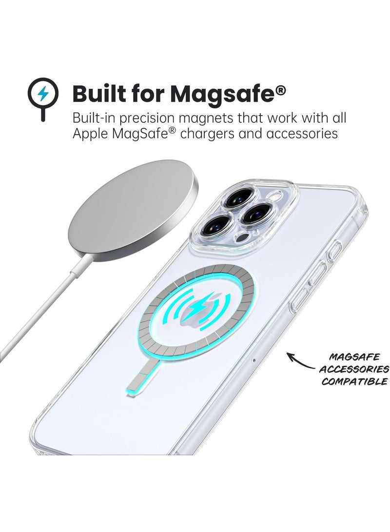 WAIKIL Scotch Tape Screen Protector For Iphone 15 Pro Case With Camera Full Protection Precise Hole Position, Magsafe Compatible, Military-Grade Protection, Shockproof Thin And Light Magnetic Phone Case, Transparent - Image 3