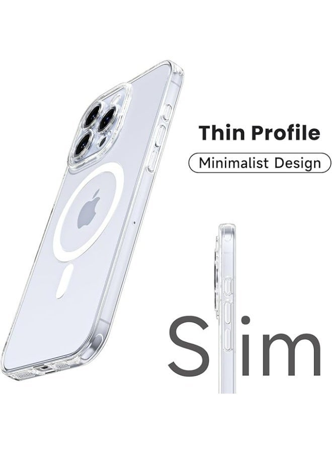 WAIKIL Scotch Tape Screen Protector For Iphone 15 Pro Case With Camera Full Protection Precise Hole Position, Magsafe Compatible, Military-Grade Protection, Shockproof Thin And Light Magnetic Phone Case, Transparent - Image 2