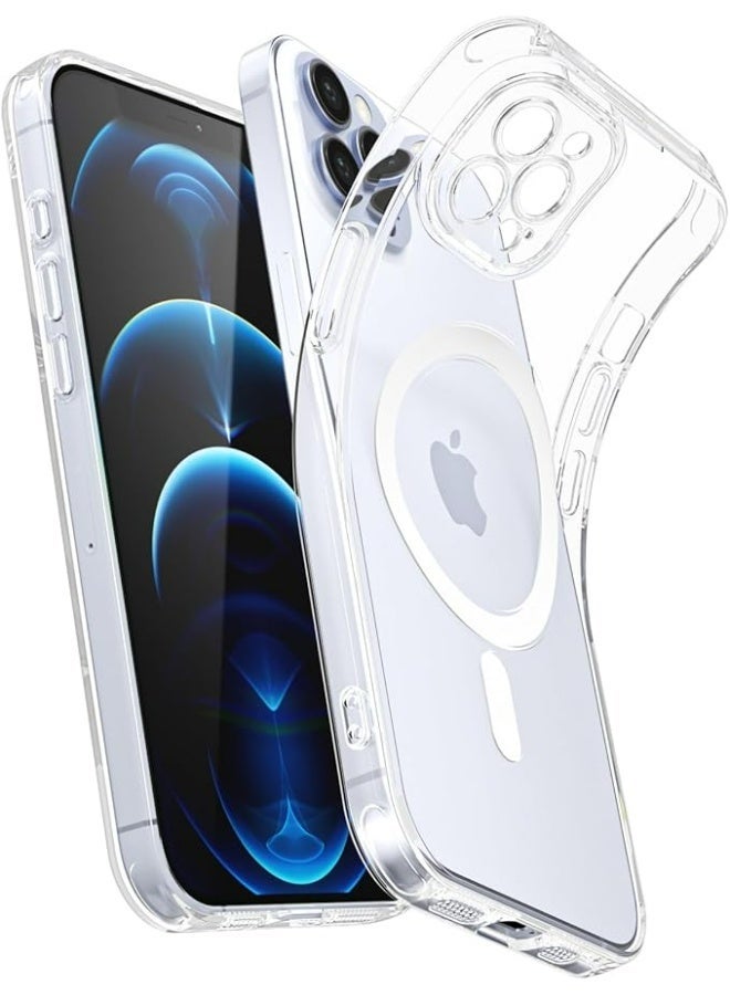 WAIKIL Scotch Tape Screen Protector For Iphone 15 Pro Case With Camera Full Protection Precise Hole Position, Magsafe Compatible, Military-Grade Protection, Shockproof Thin And Light Magnetic Phone Case, Transparent - Image 1