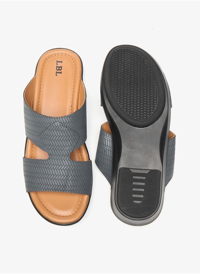 LBL by Shoexpress - Mens Textured Slip-On Arabic Sandals - Image 1