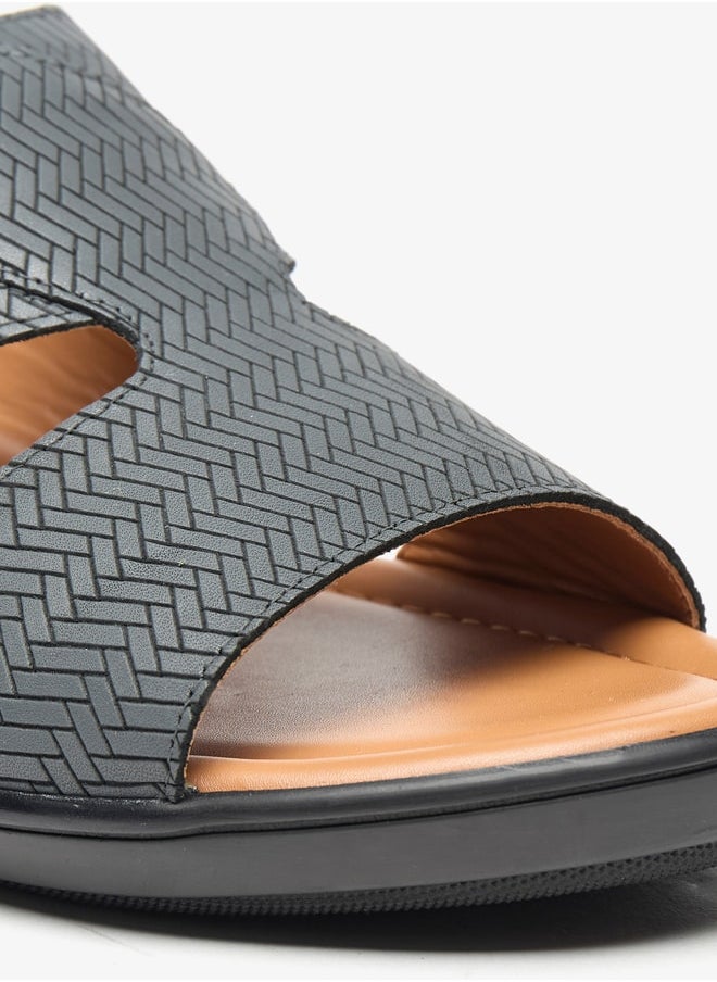 LBL by Shoexpress - Mens Textured Slip-On Arabic Sandals - Image 1