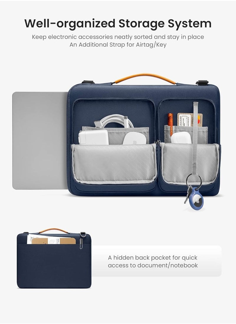 Tomtoc Defender-A42 Laptop Shoulder Bag for 14-inch MacBook Pro M3/M2/M1 Pro/Max 2023-2021, 13.5-14.4 Surface Laptop Studio/5/4/3, Surface Book 3/2/1, 360 Protective Case Fit Asus VivoBook/ZenBook 14  - Image 3