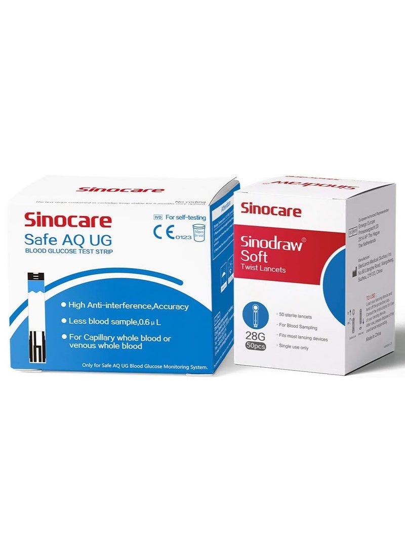 SINOCARE شرائط اختبار الجلوكوز من أجل قياس مستوى السكر في الدم بشكل آمن  - Image 2