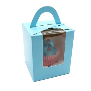 50 Pcs Blue Paper Cupcakes BoxesPortable Single Individual Cupcake Gift Boxes with Window Inserts Handle for Wedding Candy Boxes Blue - pzsku/Z66791CA0747748429639Z/45/1749490675/466ec0a0-8499-4346-bc66-8ae63a743aa6