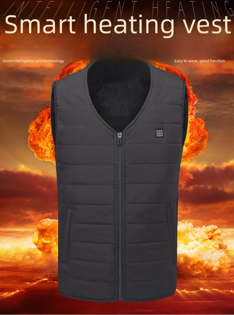Smart Heating Vest for Men and Women – USB V-Neck Cotton Warm Vest - Image 5