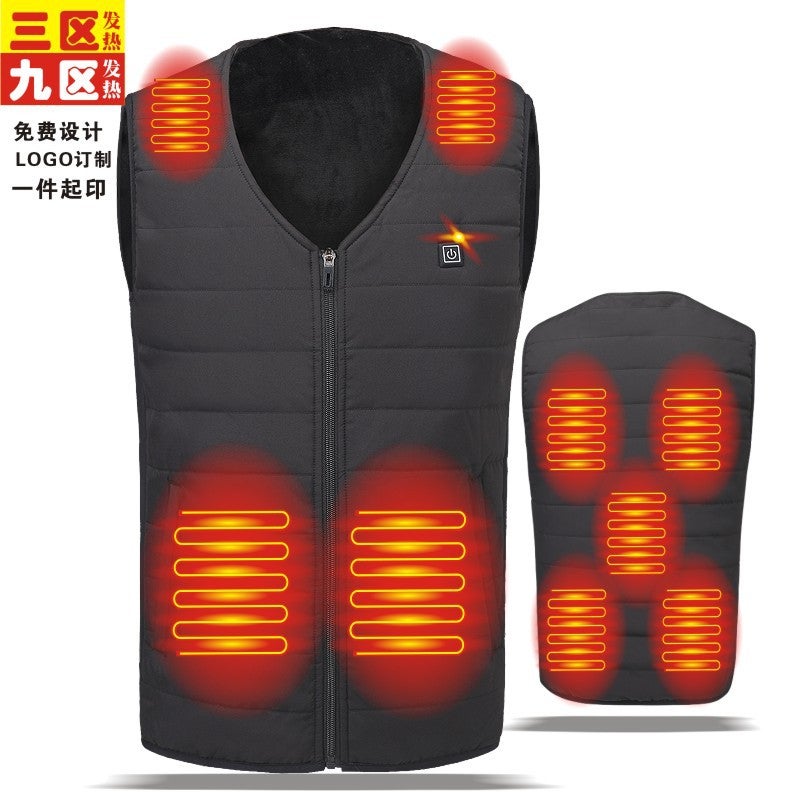 Smart Heating Vest for Men and Women – USB V-Neck Cotton Warm Vest - Image 1