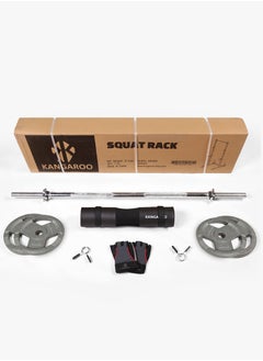 KANGAROO KANGAROO package Rack Squat Kangroo straight bar with a length of 120 cm 4 Regular Bar Weight Plate 2.5KG, two Weight Plates 5kg 2 Clips Dumbbell , a sponge bar, and a kangaroo glove  - Image 5
