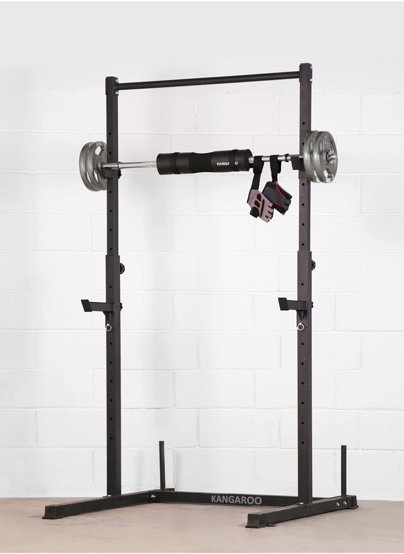 KANGAROO - KANGAROO package Rack Squat Kangroo straight bar with a length of 120 cm 4 Regular Bar Weight Plate 2.5KG, two Weight Plates 5kg 2 Clips Dumbbell , a sponge bar, and a kangaroo glove - Image 1