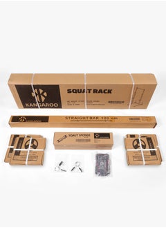 KANGAROO KANGAROO package Rack Squat Kangroo straight bar with a length of 120 cm 4 Regular Bar Weight Plate 2.5KG, two Weight Plates 5kg 2 Clips Dumbbell , a sponge bar, and a kangaroo glove  - Image 3