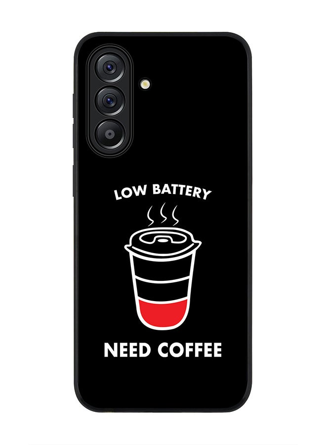 Stylizedd For Samsung Galaxy A56 5G Case,Slim fit Camera Protection, Shockproof Thin Phone cover  - Low battery need coffee - Image 1
