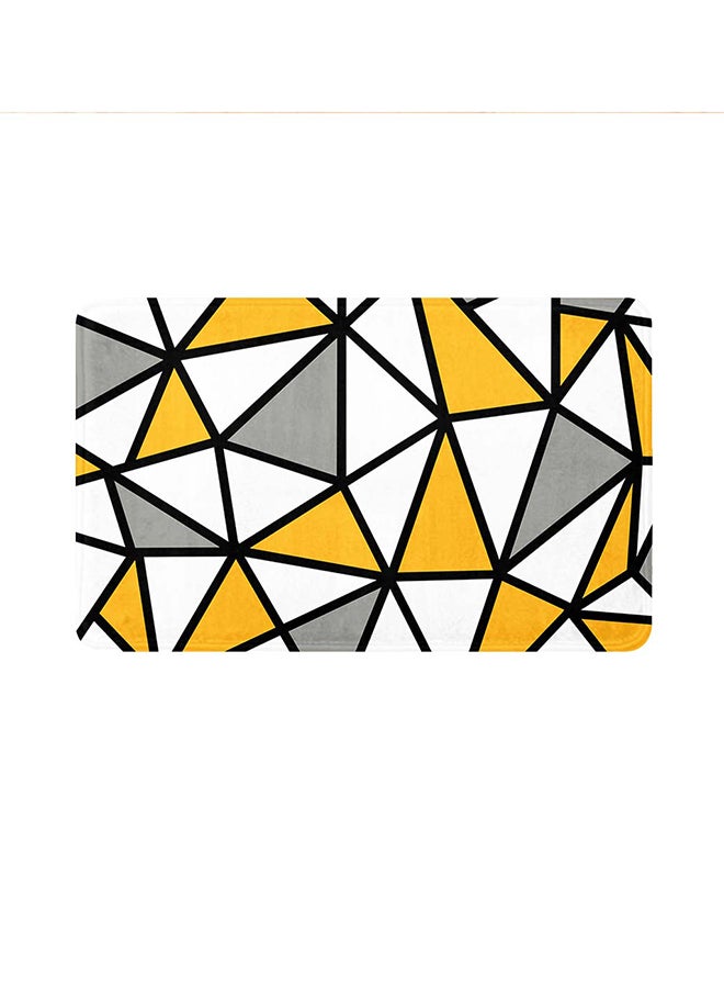 ريزاريز سجادة باب صفراء فائقة النعومة ذات تصميم هندسي أصفر، مانعة للانزلاق قابلة للغسل، 50 × 80 سم - Image 2