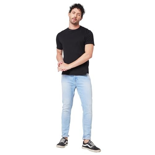 Spykar Mid Rise Tapered Fit Blue Jeans for Men (Size: 36)-MDKN1BD008_Light Blue - Image 2