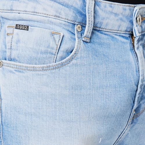 Spykar Mid Rise Tapered Fit Blue Jeans for Men (Size: 36)-MDKN1BD008_Light Blue - Image 5