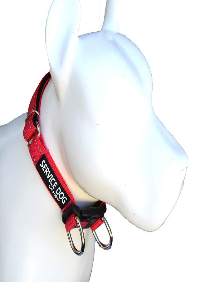 ALBCORP طوق عاكس للكلاب المدربة من ألبكورب - مقاسات من XS إلى XL (8.6-28.7 بوصة)، رقعة مطاطية للكلاب المدربة، مبطن بالنيوبرين لراحة فائقة ورؤية عالية للمختصين، كبير، أحمر - Image 2