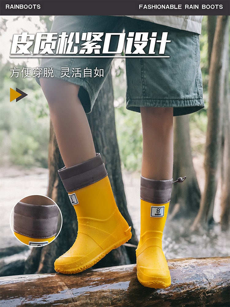 Children'S Lightweight Rain Boots, Foldable Rain Boots For Men And Women, Rainforest Hiking Rain Boots, Non-Slip Waterproof Shoes, Mid-High Tube Women'S Shoes - Image 4