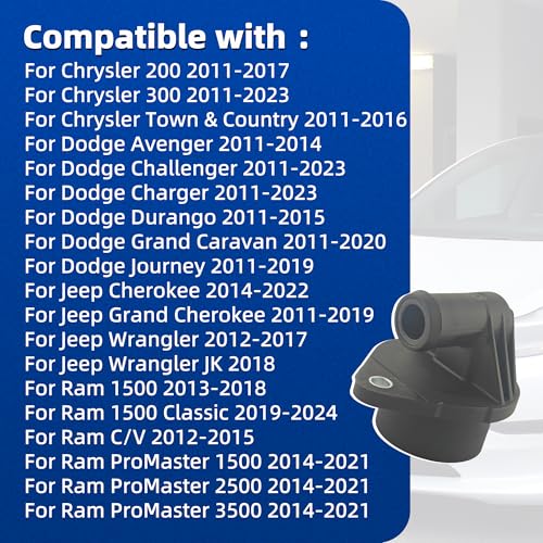 AAAWZDWD PCV Valve 36L Positive Crankcase Ventilation Compatible with Chrysler 200 300 Dodge Challenger Durango Grand Caravan Jeep Cherokee Wrangler Ram 150068083202AC 68083202AB - Image 3