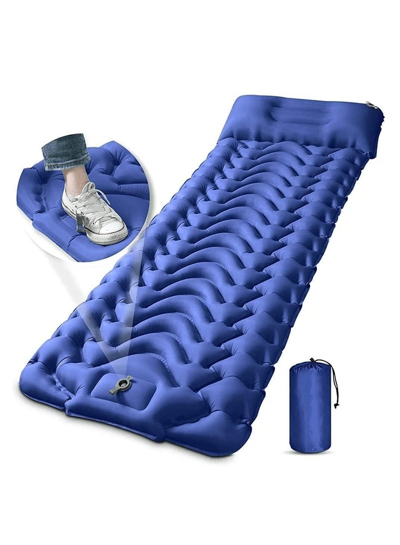 Joyelink Camping Sleeping Pad, Ultralight Camping Mat with Pillow Built-in Foot Pump Inflatable Sleeping Pads Compact for Camping Backpacking Hiking Traveling - Image 1