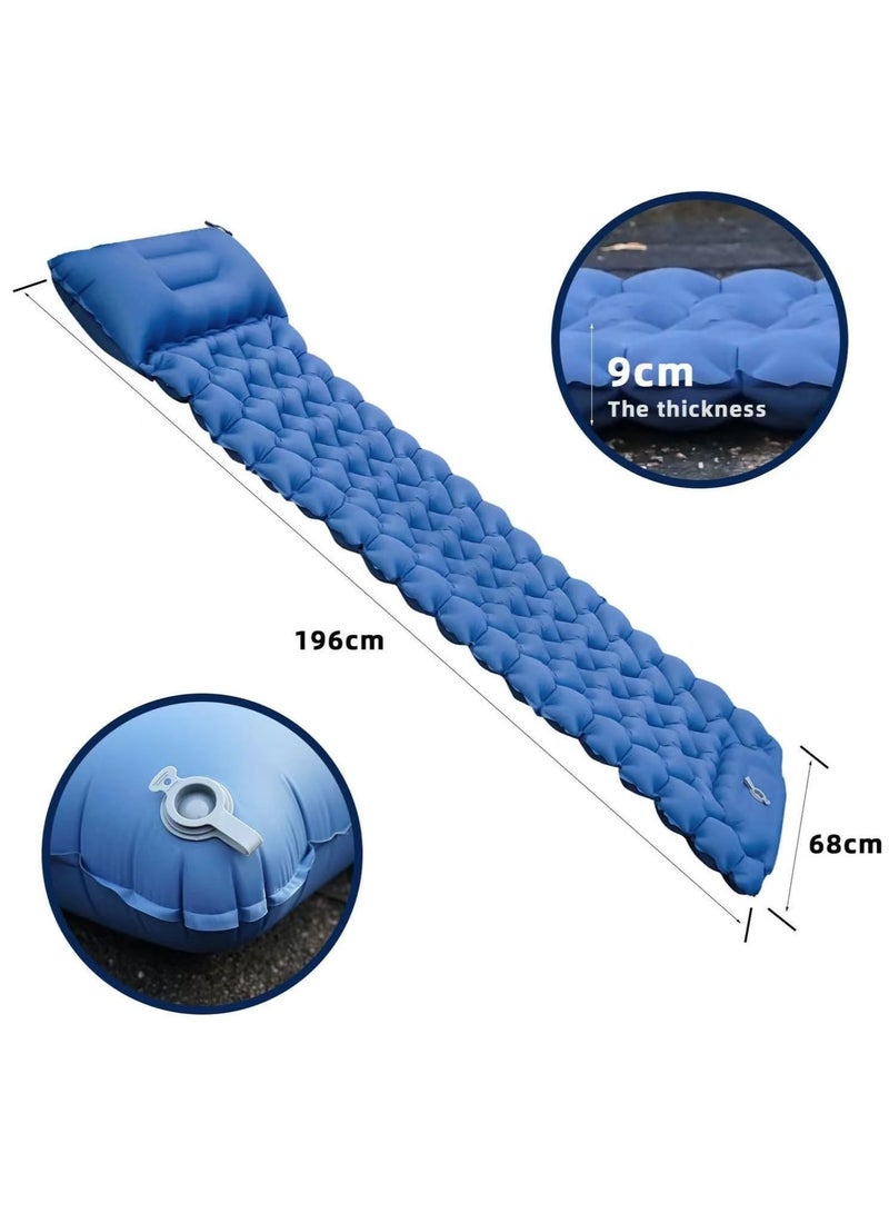 Joyelink Camping Sleeping Pad, Ultralight Camping Mat with Pillow Built-in Foot Pump Inflatable Sleeping Pads Compact for Camping Backpacking Hiking Traveling - Image 2