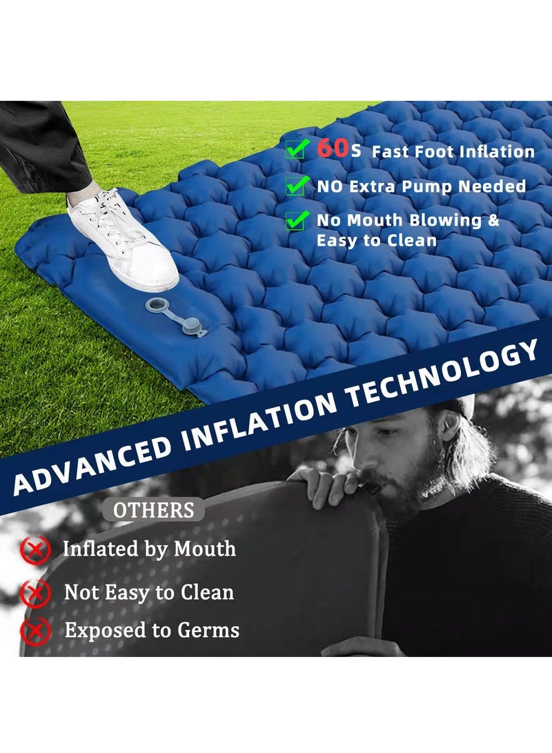 Joyelink Camping Sleeping Pad, Ultralight Camping Mat with Pillow Built-in Foot Pump Inflatable Sleeping Pads Compact for Camping Backpacking Hiking Traveling - Image 3