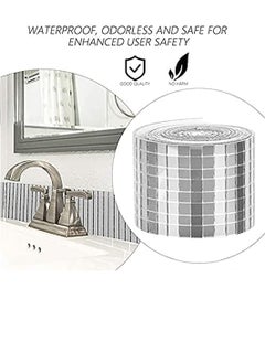 Bukela 1464 Pieces Self-Adhesive Mini Square Glass, Decorative Craft DIY Accessory Mirrors Mosaic Tiles (Silver)  - Image 5