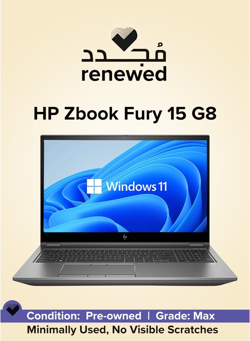HP Renewed - Zbook Fury 15 G8 Laptop With 15.6-Inch Display, Intel Core i9-11950H Processor/11th Gen/16GB RAM/512GB SSD/4GB NVIDIA Quadro T1200 Graphics grey - Image 1