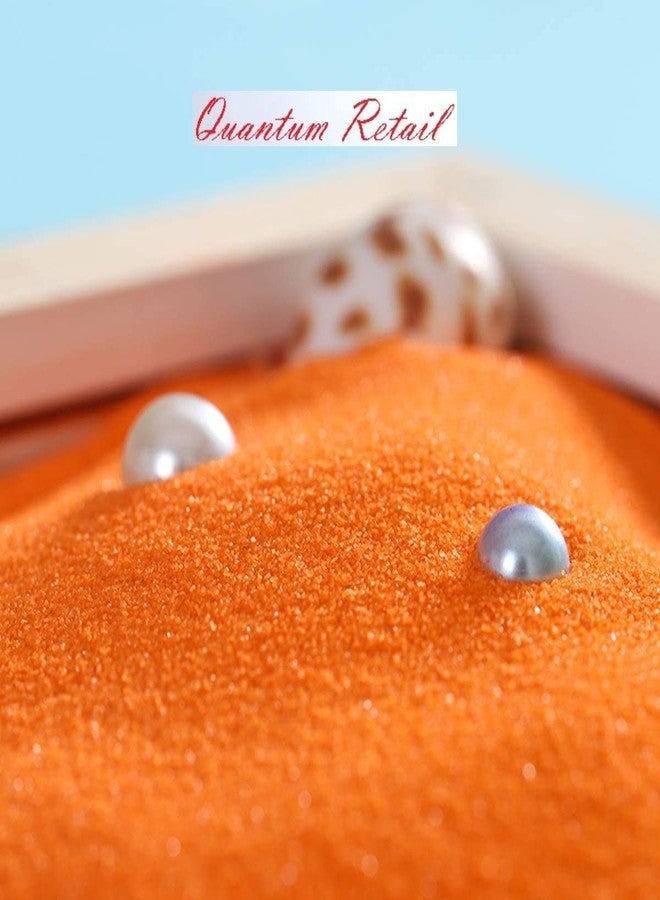 Quantum Retail Sugar Size Orange Crystal/Quartz Silica Sand Gravel for Home and Garden Decor; Aquarium Substrate; Terrarium & Vase fillers-Orange Colour (1 KG) - Image 2