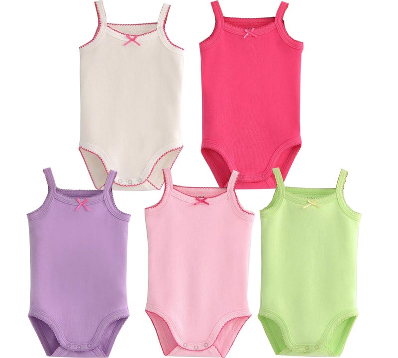 Baby Girls Clothes Sleeveless Tank Top Onsies Cotton Baby Bodysuit Pack of Toddler Summer Clothing 36 Months
