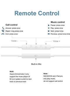 Generic Type-C Wired Earphones with Built-in Microphone Compatible with Samsung, Apple iPad-White  - Image 3