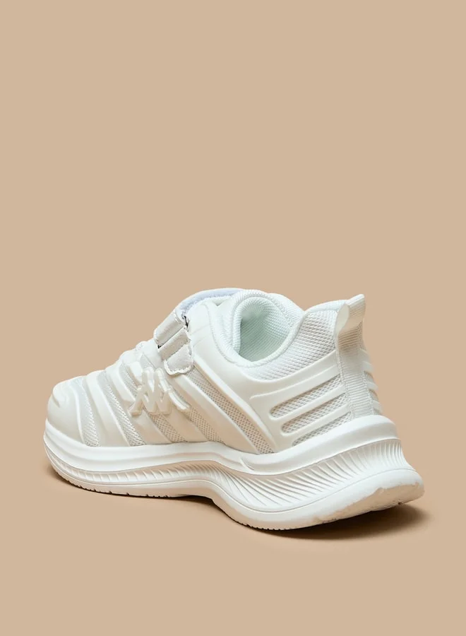 Kappa Boys Textured Sports Shoes With Hook And Loop Closure