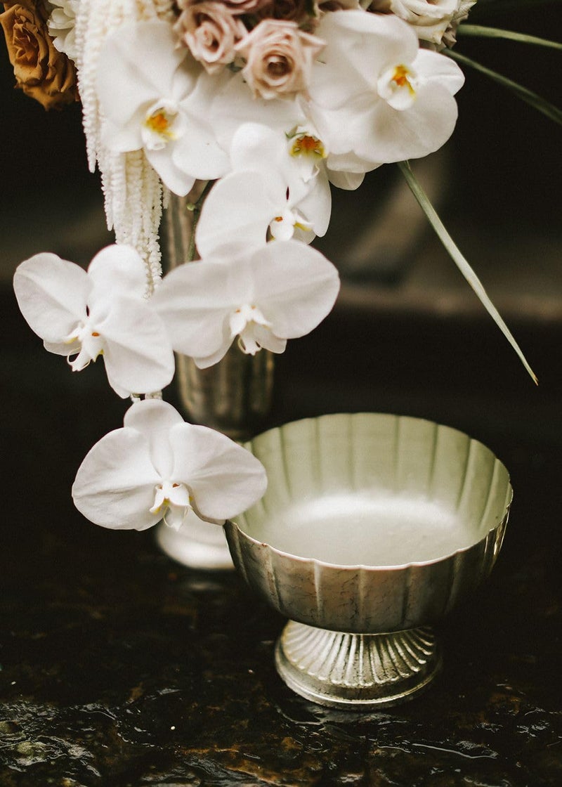 Accent Decor Distressed Champagne Metal Compote Bowl | Lita Metal Vase | Indoor and Outdoor Decoration for Any Event (7.75"x 5.75") (72010.61) - Image 3