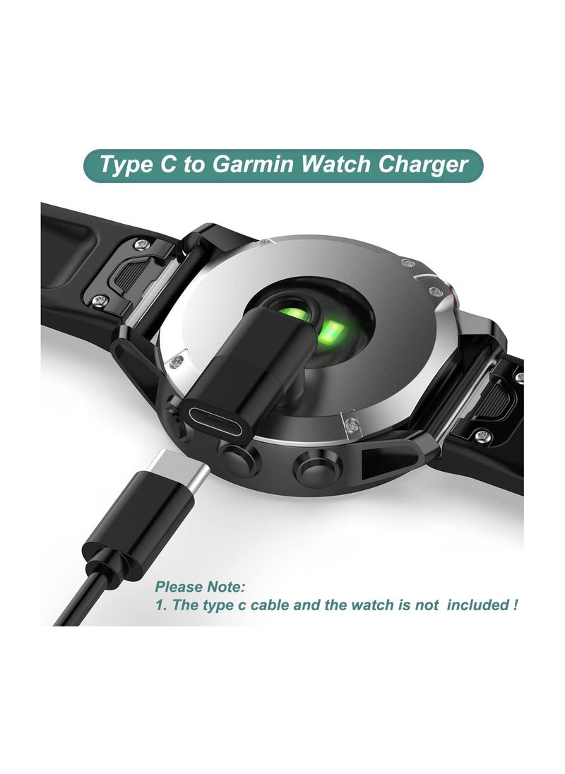 FIRST PRO - Garmin Watch Charger USB C Adapter, Charging Cable Converter for Garmin Fenix 7X 7S 7, Forerunner 45 55 245, Approach S10 S40 S42 S62, Vivoacitve 3 4, Instinct, Venu 2 2S (1) - Image 1