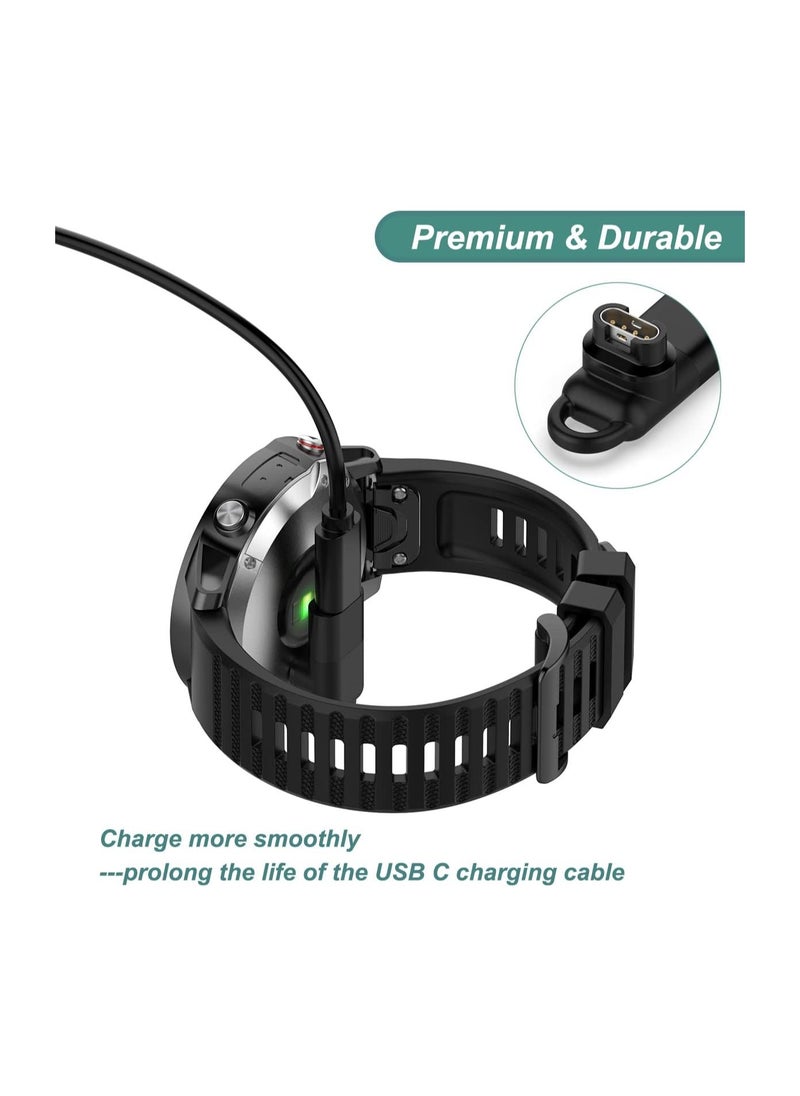 FIRST PRO - Garmin Watch Charger USB C Adapter, Charging Cable Converter for Garmin Fenix 7X 7S 7, Forerunner 45 55 245, Approach S10 S40 S42 S62, Vivoacitve 3 4, Instinct, Venu 2 2S (1) - Image 1