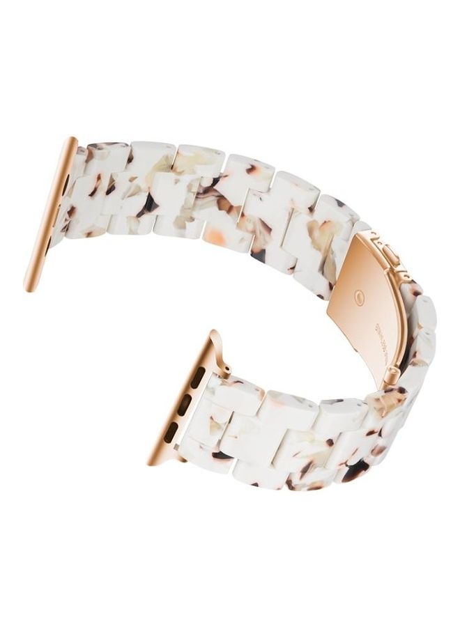 إسكدنيا Simple Fashion Resin Strap for Apple Watch Series 5/4/3/2/1 42-44mm Nougat - Image 3