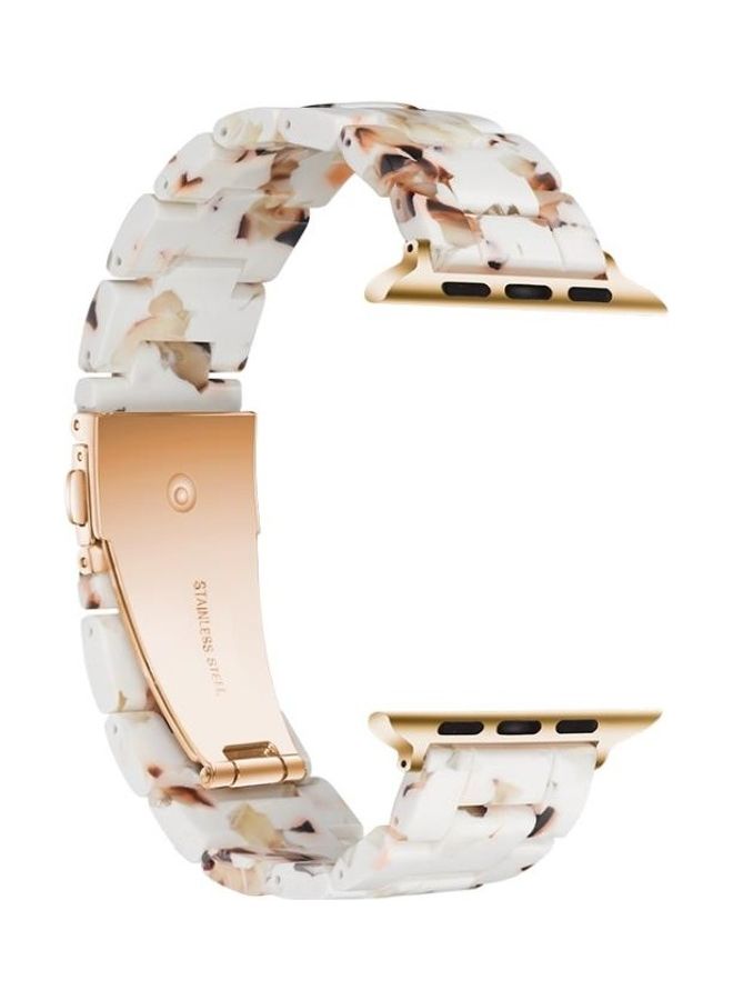إسكدنيا Simple Fashion Resin Strap for Apple Watch Series 5/4/3/2/1 42-44mm Nougat - Image 2