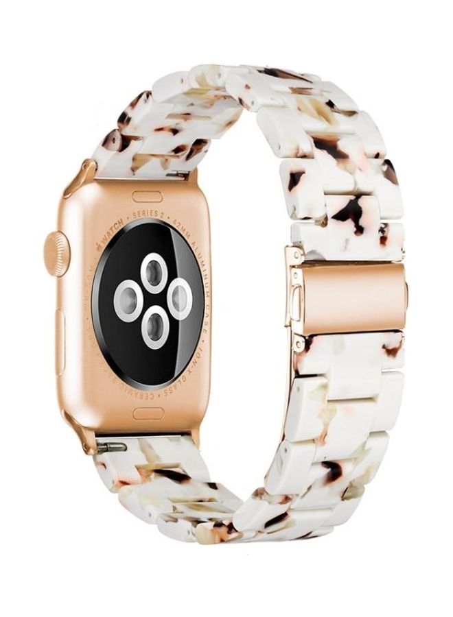 إسكدنيا Simple Fashion Resin Strap for Apple Watch Series 5/4/3/2/1 42-44mm Nougat - Image 4