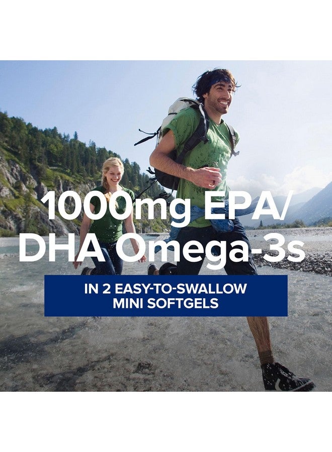 GNC مكمل زيت السمك الثلاثي القوي من GNC، 1000 ملغ EPA و DHA، يدعم صحة القلب والدماغ والبشرة والعين والمفاصل، 60 كبسولة لينة صغيرة - Image 2