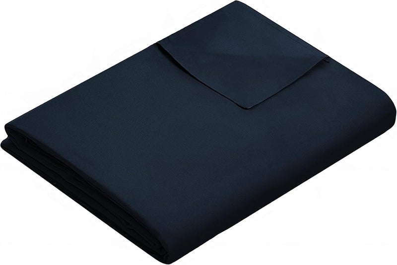 Weighted Idea Cool Removable Duvet Cover 48"x72" for Weighted Blanket, Oeko-texCertified 100% Cotton, (Soft and Fabric, Navy Blue) - Image 1