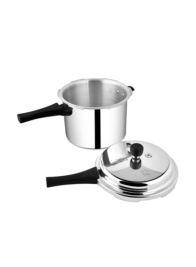 Prestige Popular Aluminium Pressure Cooker with Thick Alpha Base and Sturdy Handles Silver 5Liters - Image 3