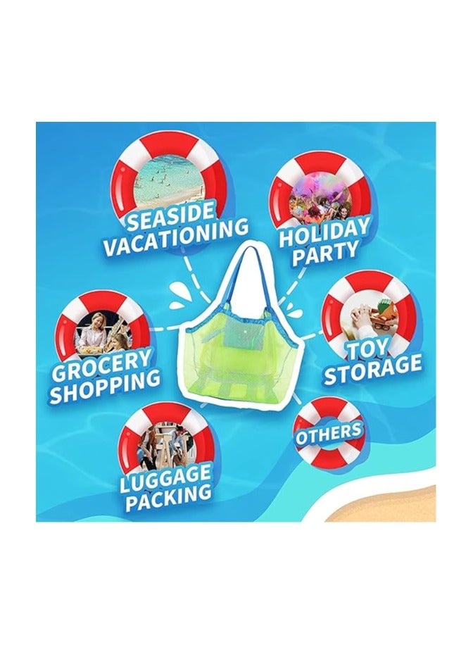 Mesh Beach Toys Bag, Extra Large Accessory, Lightweight u0026 Durable Bag and Tote for Traveling Vacationing, Foldable Washable Children  Toyss - Image 5