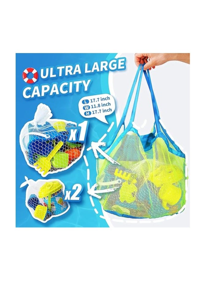 Mesh Beach Toys Bag, Extra Large Accessory, Lightweight u0026 Durable Bag and Tote for Traveling Vacationing, Foldable Washable Children  Toyss - Image 2