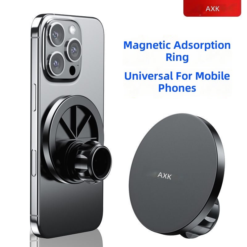 AXK Universal Magnetic Phone Holder with Rotating Bracket for Live Streaming, Gym, and Outdoor Use - 17mm Clamp - Image 1