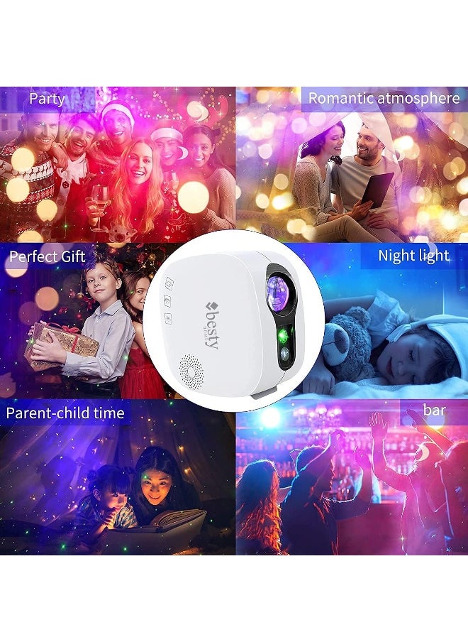 BESTY HOME - Besty Home Moon Star Projector Night Light Bluetooth Music Speaker, Moon Nebula Light Projector With Remote Control, Galaxy Projector For Bedroom Ceiling For Adults Kids - Image 1