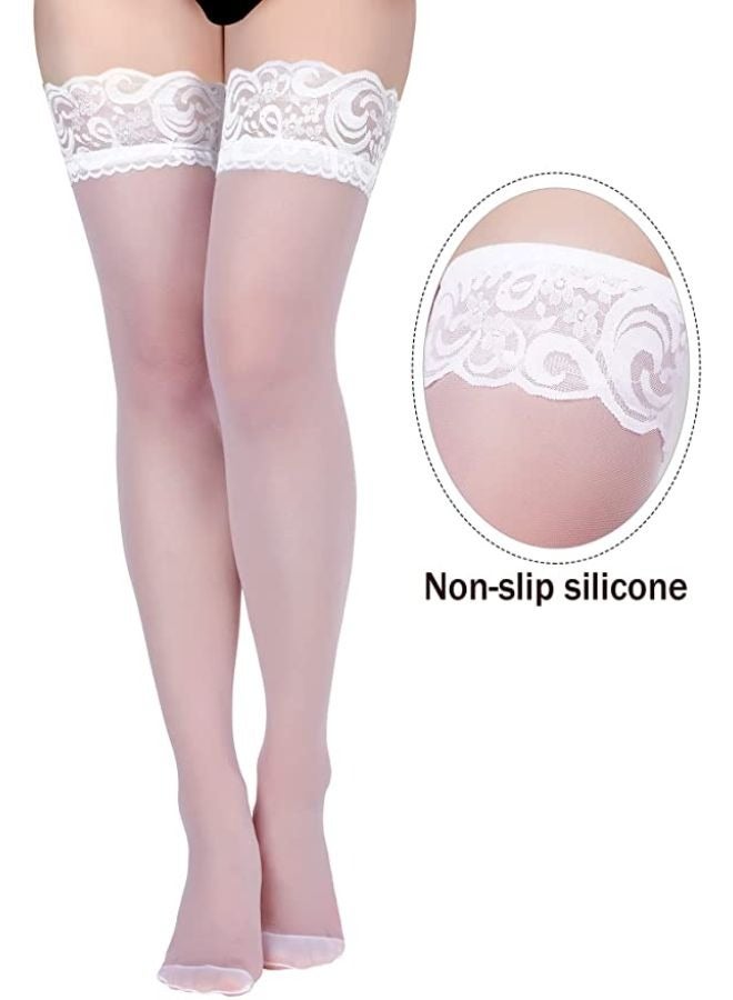 Women's Sheer Thigh-High Stockings  - Image 2