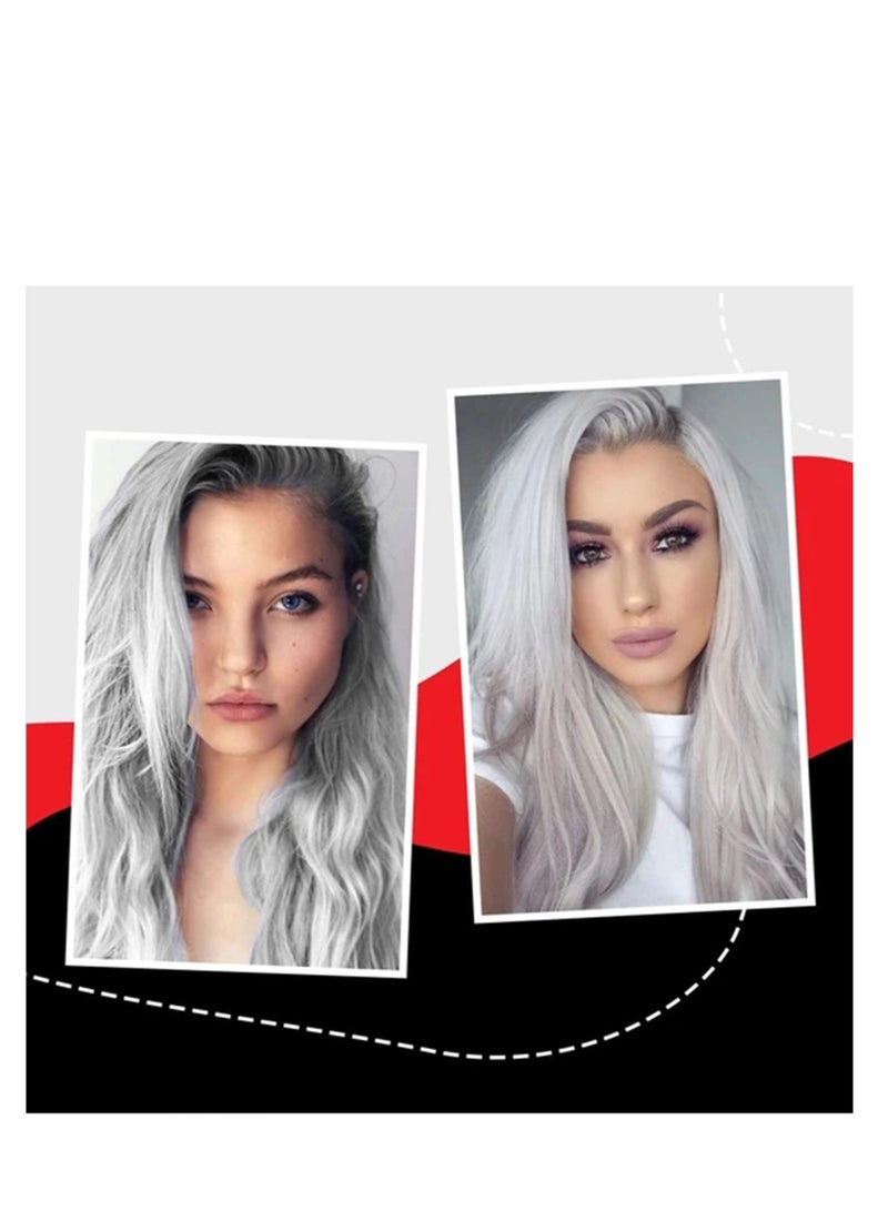 Excefore Silver Gray Natural Hair Dye Cream, Silver Gray Hair Dye, Fashion silver hair dye permanent, Unisex Fashion Dye For All Hair Types (2Pcs) - Image 4