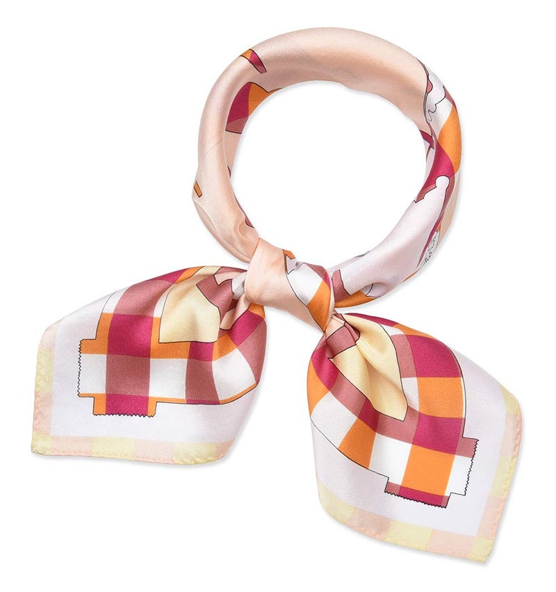 corciova Pink Horse Western Neck Scarf Men Neckerchief 21x21 Women Silk Hair Scarf Ladies Short Bandana Purse Scarf Headband - Image 1