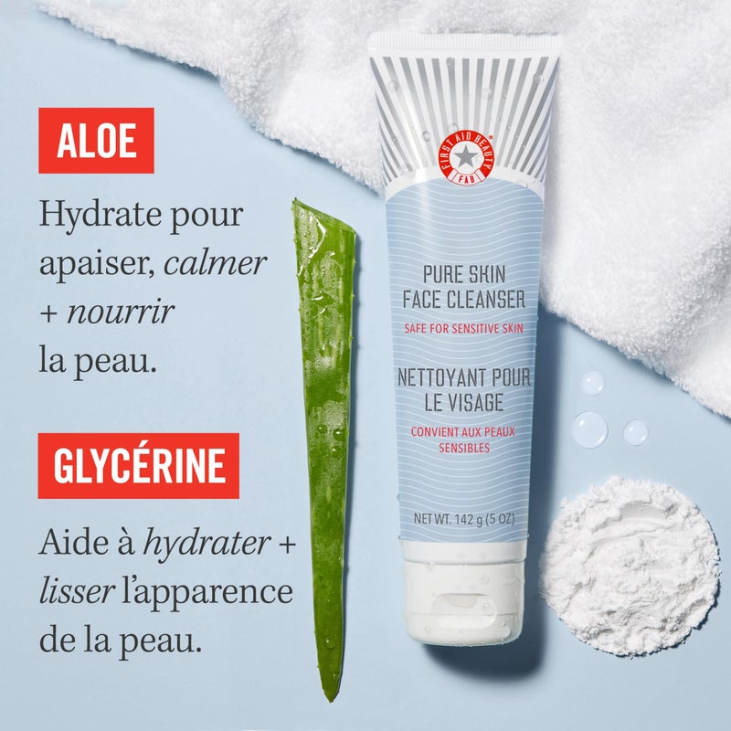 First Aid Beauty فيرست أيد بيوتي - منظف وجه نقي، يزيل المكياج والأوساخ والشوائب بفعالية، منظف لطيف يترك البشرة ناعمة ومرنة، آمن للبشرة الحساسة، خالي من العطور، 11 أونصة - Image 2