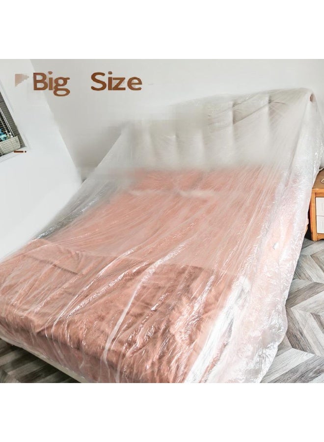 Bed Cover, Furniture Dust Cover, Disposable Elastic Dustproof Film Plastic Sofa Couch Cover, Waterproof & Dustproof Plastic Bed , Sofa Bed Couch Furniture Protector Cover - Image 3