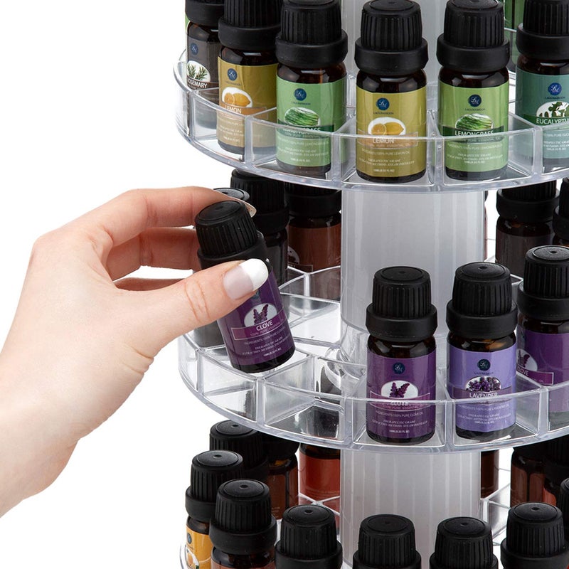 J JACKCUBE DESIGN Rotating Essential Oil Display Stand Spinning Rack for 45 Bottles(up to 72) Organizer 3 Tier Storage Holder -MK505B (3 Tier) - Image 2