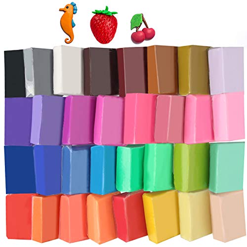 Tomorotec Super Valuable 32 Colors Small Block Polymer Clay Set Oven Bake Clay, Tomorotec Non-Toxic Molding DIY Baking for Kids, Artists (Softer) - Image 1