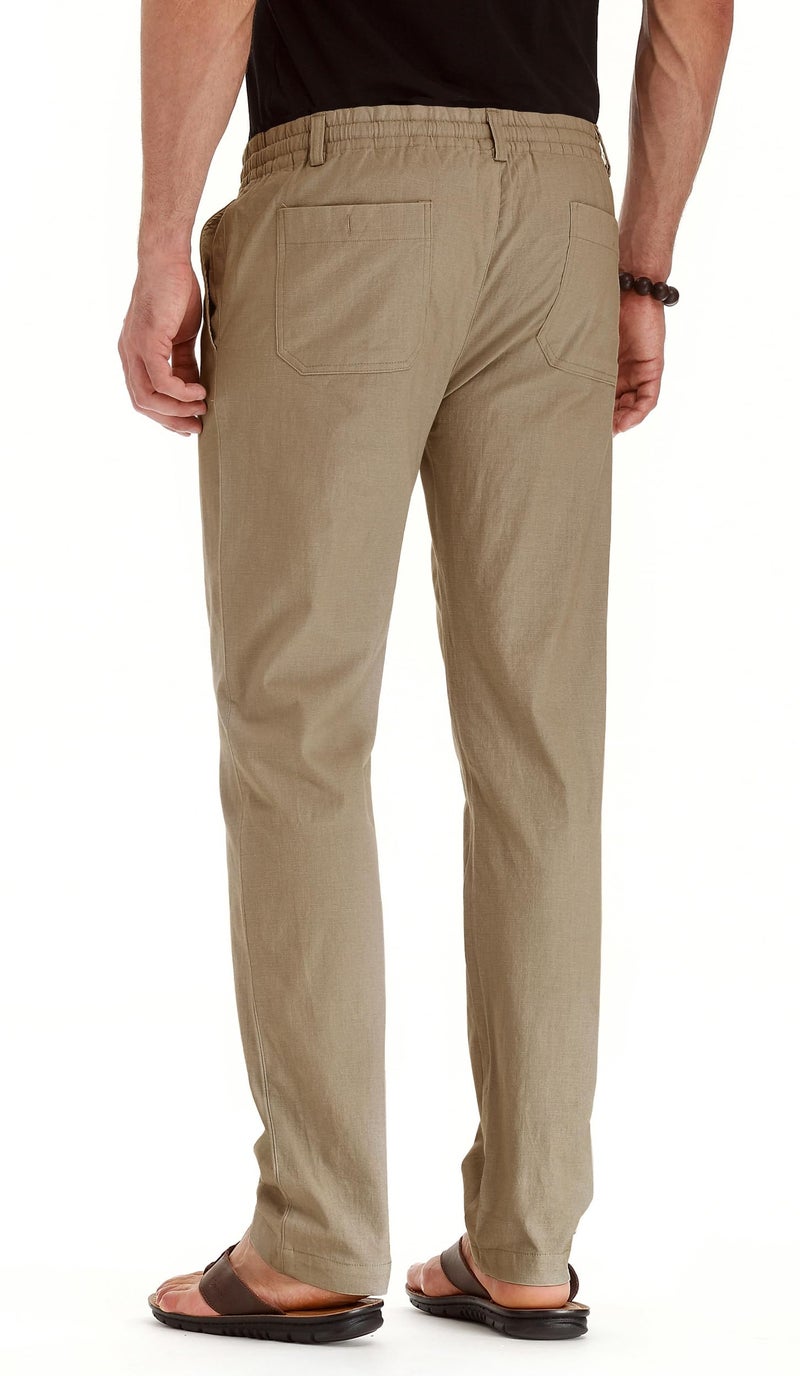Sailwind Men's Drawstring Linen Pants Casual Summer Beach Loose Trousers - Image 2